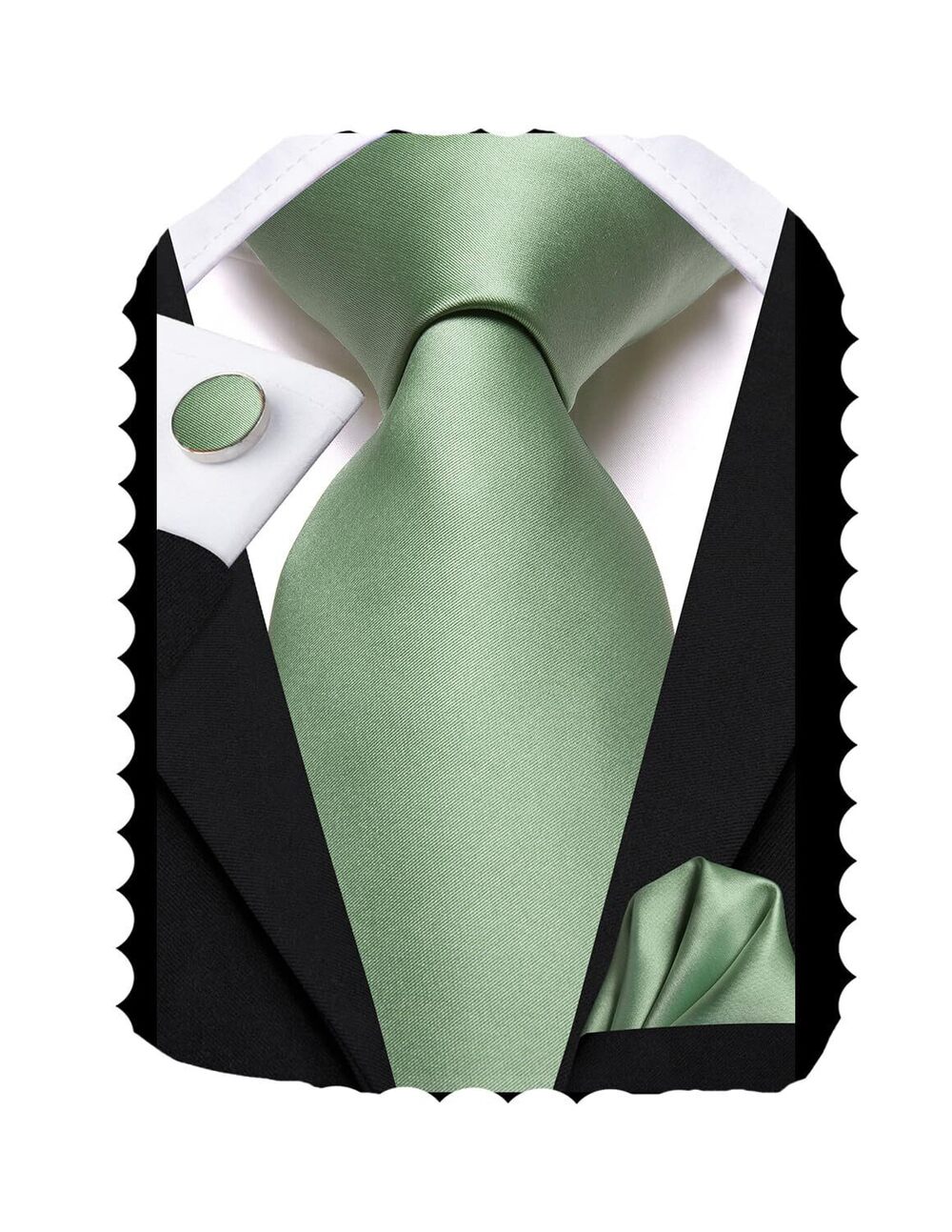 4308 Sage Green Tie 70'' Extra Long 's Ties Set Silk Solid Neck Tie